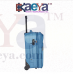 OkaeYa Safari Fabric 56 cms Blue Soft Side Suitcase (RAIL 2W 55 BLUE)